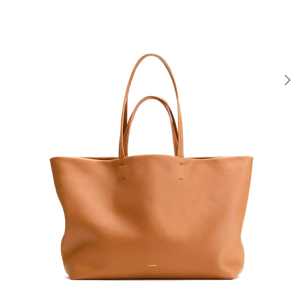 Cuyana Caramel Leather Tote